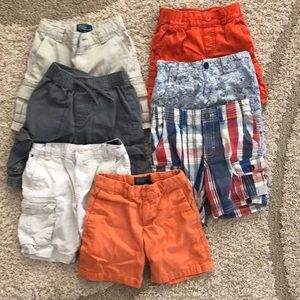 Seven pair of size 4 and 5t shorts.
